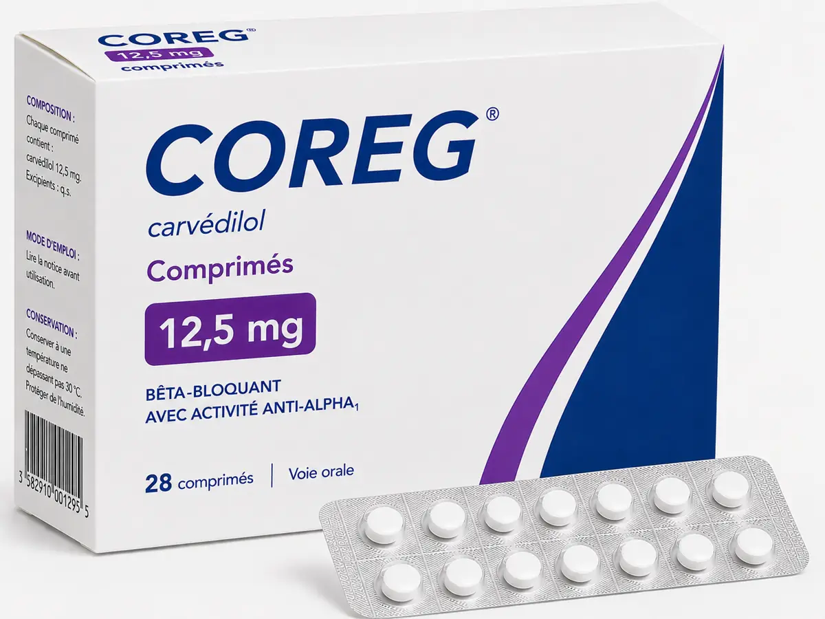 Coreg (Carvédilol) prix et achat