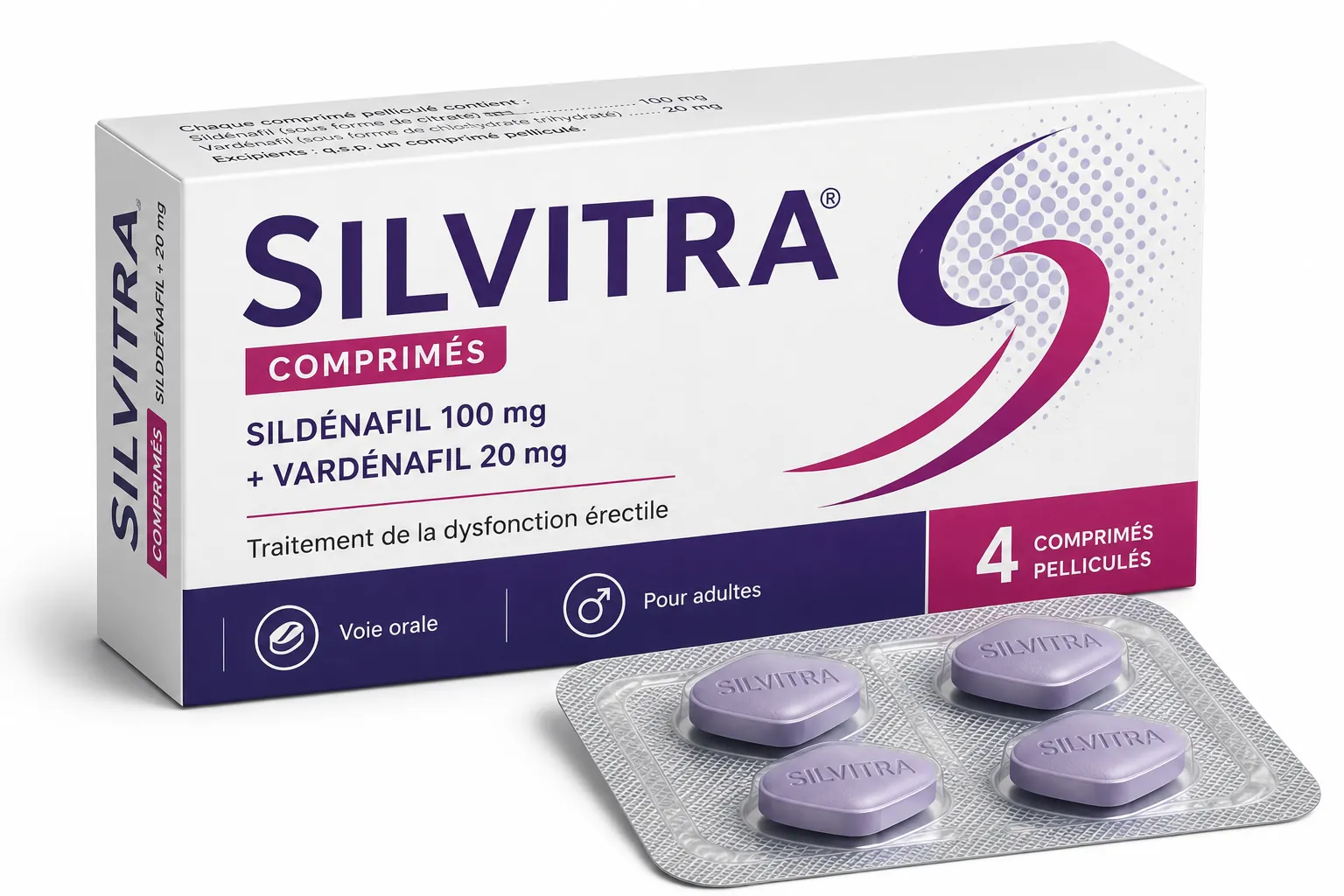 Silvitra (Sildénafil + Vardénafil)