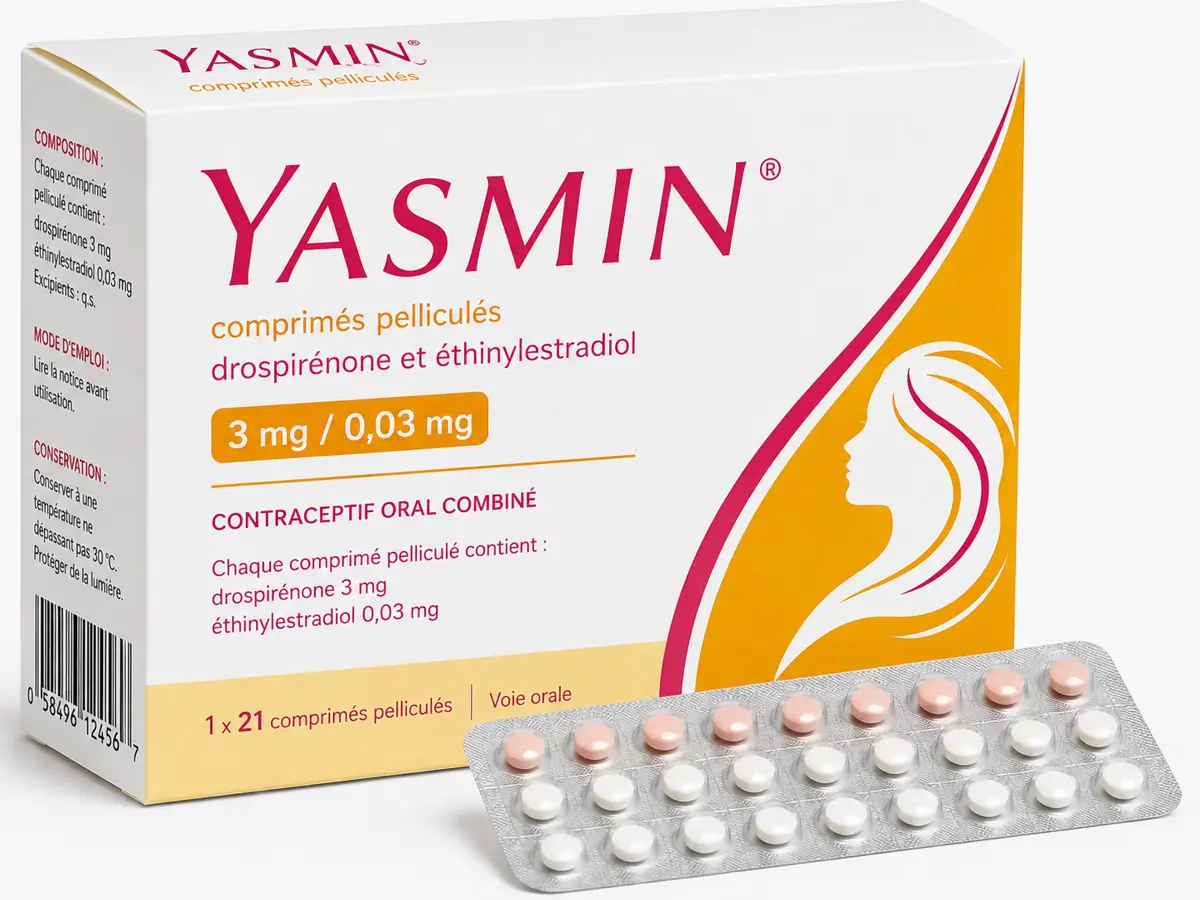 Yasmin (Drospirénone + Éthinylestradiol) en France